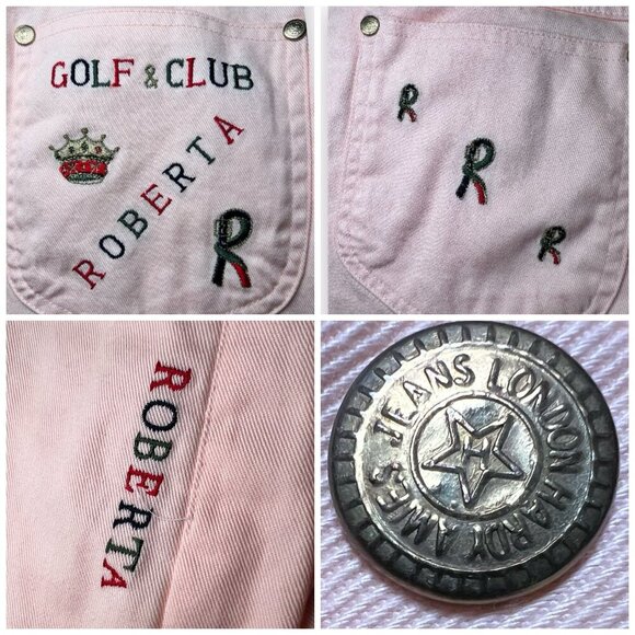 Vintage Hardy Amies Peach High Rise Embroidered Jeans Straight Leg Small - Picture 7 of 11